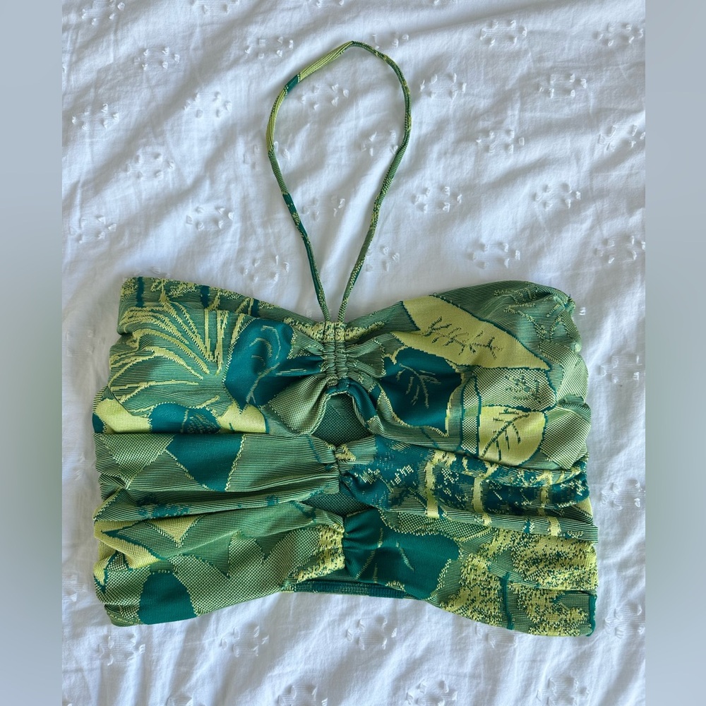 Zara Tropical Print Tube Top